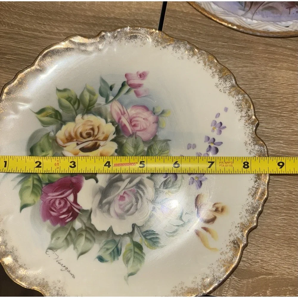 Vintage Mid-Century Japanese Reticulated Decorative Wall 3Plates Norleans Ucagco